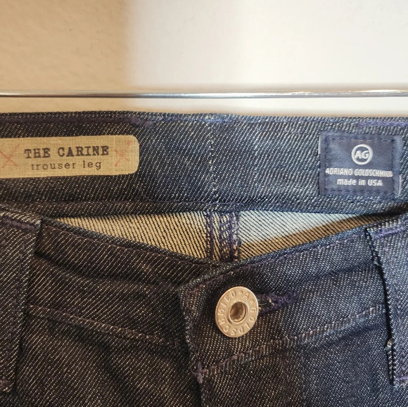 NWT AG Carine Trouser Leg Jeans Cotton Lyocell Women's size 28 darkwash - Picture 3 of 15